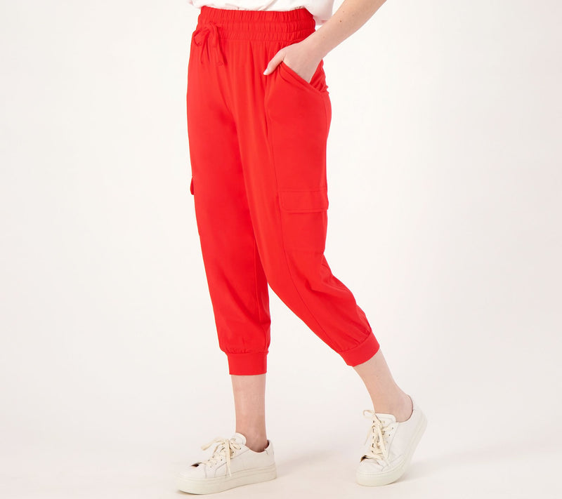 AnyBody Lounge Cozy Knit Cropped Cargo Joggers — View 26