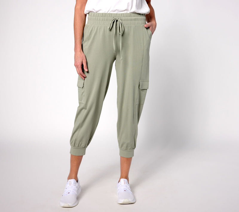AnyBody Lounge Cozy Knit Cropped Cargo Joggers — View 27