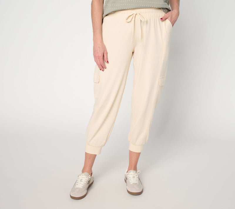 AnyBody Lounge Cozy Knit Cropped Cargo Joggers — View 28