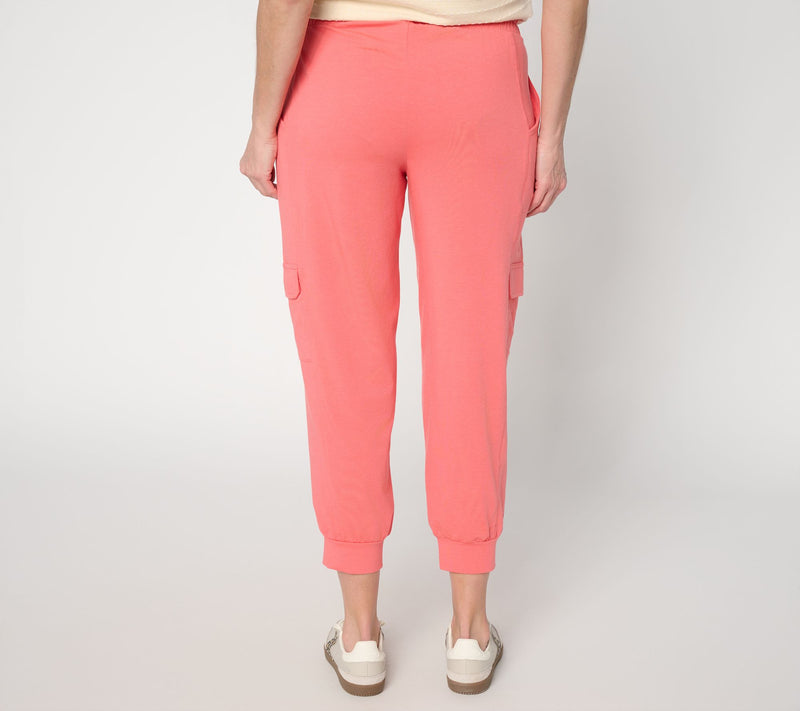 AnyBody Lounge Cozy Knit Cropped Cargo Joggers — View 10