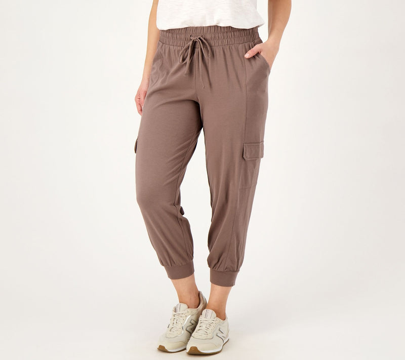 AnyBody Lounge Cozy Knit Cropped Cargo Joggers — View 30
