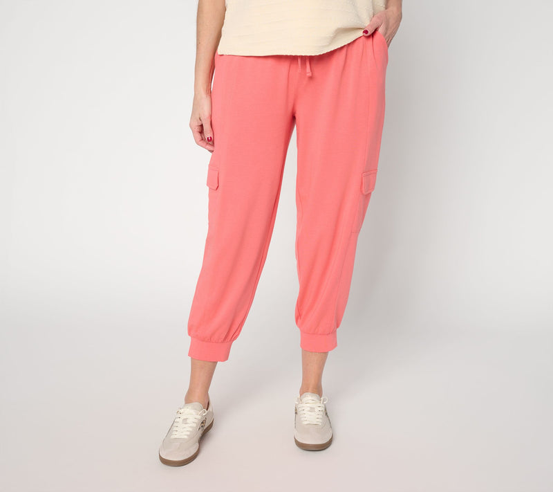 AnyBody Lounge Cozy Knit Cropped Cargo Joggers — View 33