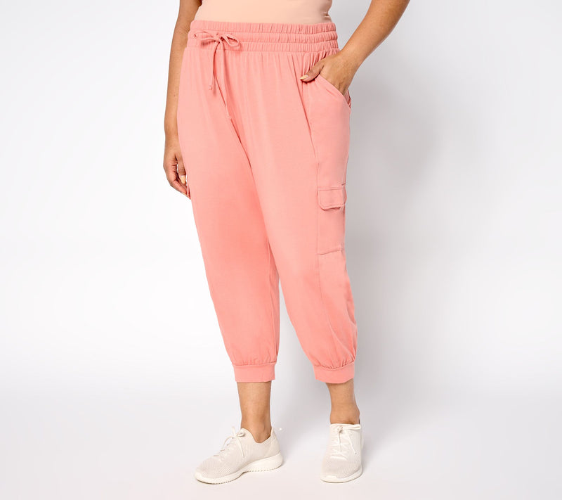 AnyBody Lounge Cozy Knit Cropped Cargo Joggers — View 4