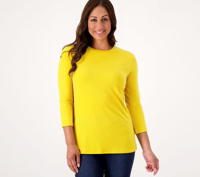 Susan Graver Modern Essentials Reg Liquid Knit Crew Neck Top — View 31