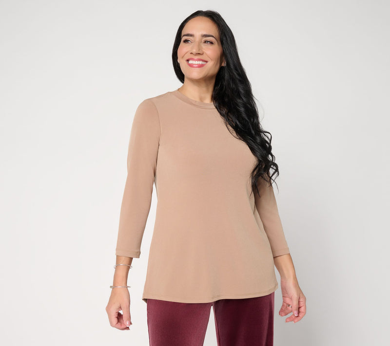 Susan Graver Modern Essentials Reg Liquid Knit Crew Neck Top — View 16