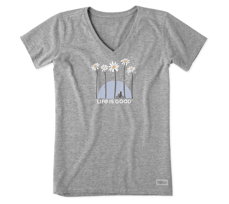 Life is Good Womens Towering Daisies Bike Crusher Knit Tee — Main view