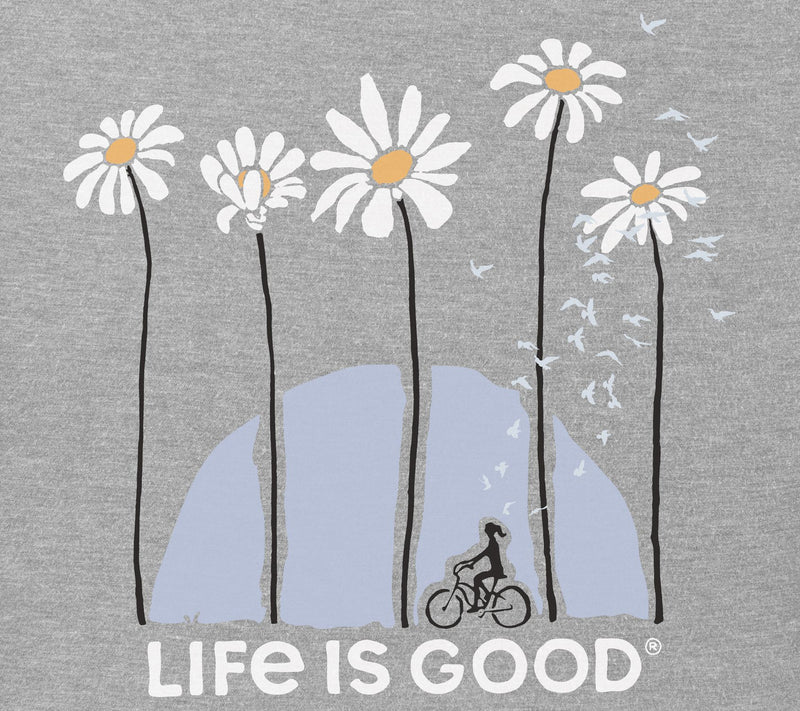 Life is Good Womens Towering Daisies Bike Crusher Knit Tee — View 4