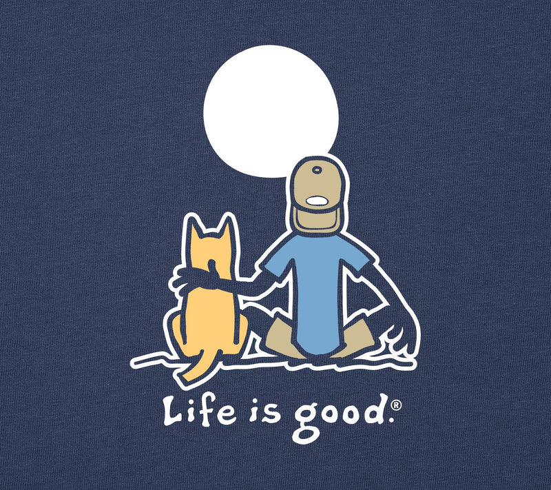 Life is Good Mens Jake and Rocket Moon Crusher Knit Tee — View 4