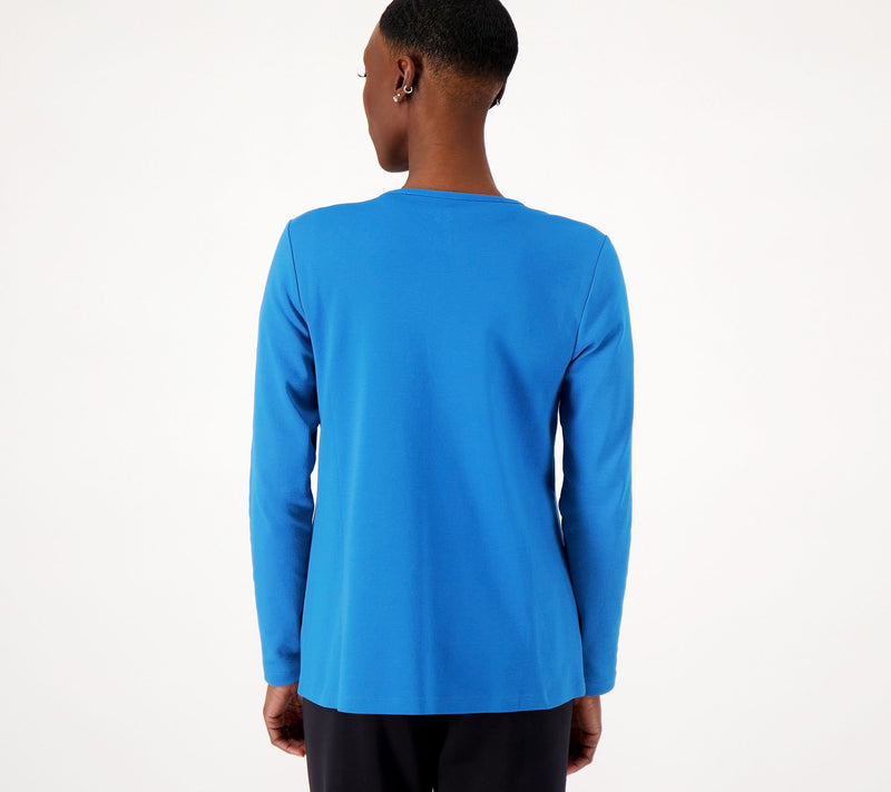 Isaac Mizrahi Live! Essentials Pima Cotton Cardigan — View 10