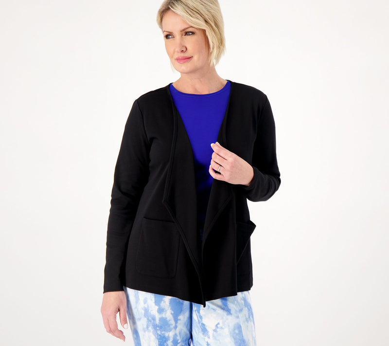 Isaac Mizrahi Live! Essentials Pima Cotton Cardigan — View 7