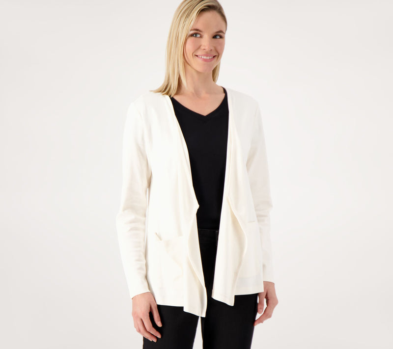 Isaac Mizrahi Live! Essentials Pima Cotton Cardigan — View 5