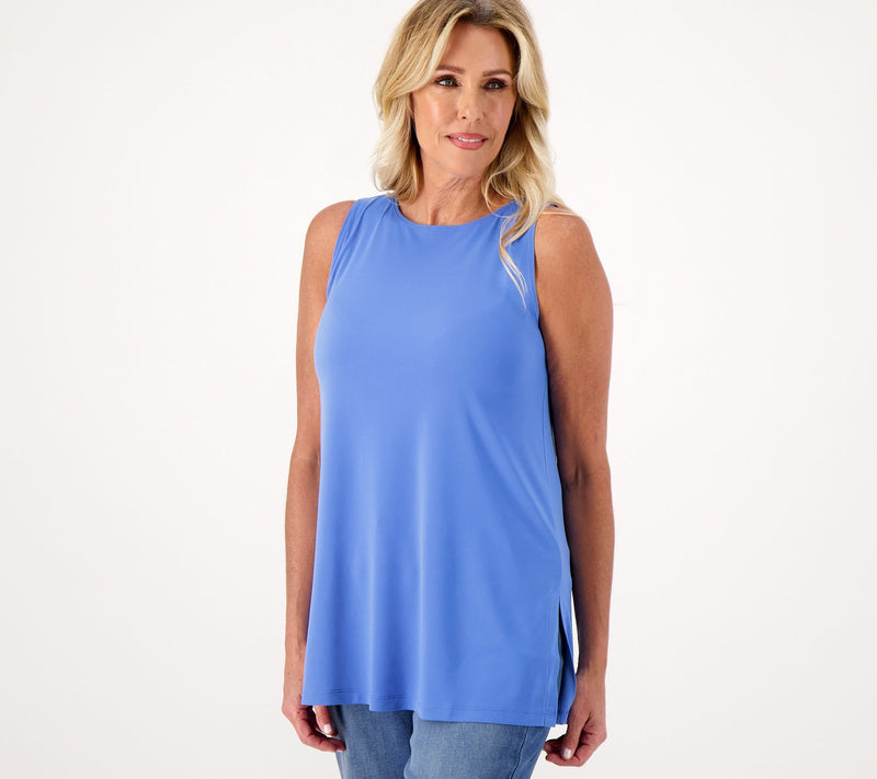 Susan Graver Modern Essentials Pet Liquid Knit A-Line Tunic — View 13