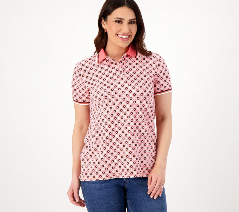 Lands' End Mesh Cotton Short Sleeve Polo Shirt — View 7