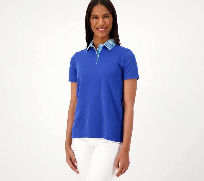 Lands' End Mesh Cotton Short Sleeve Polo Shirt — View 5