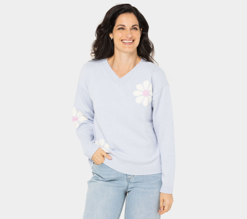 Peace Love World Garden Party Floral Sweater — View 6