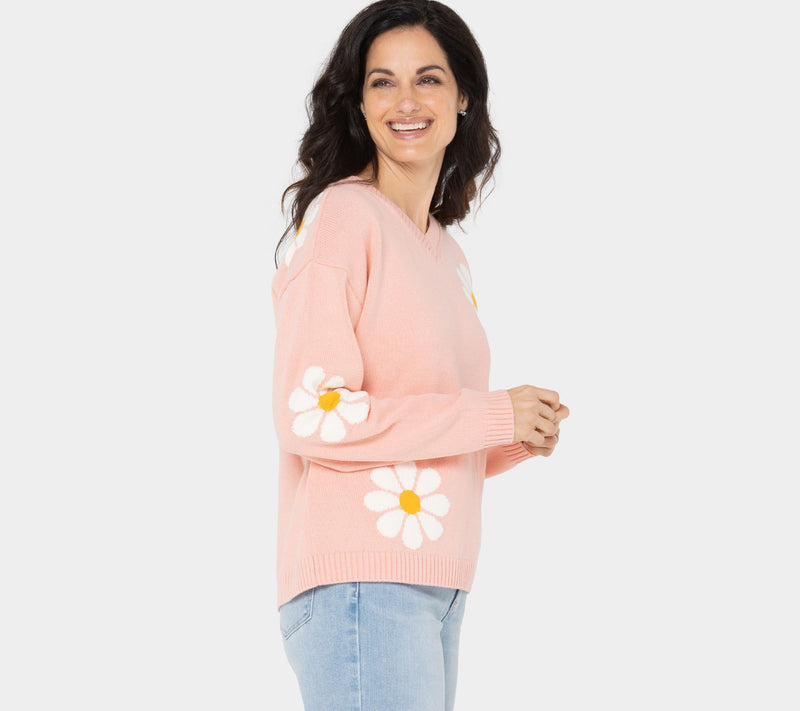 Peace Love World Garden Party Floral Sweater — View 7