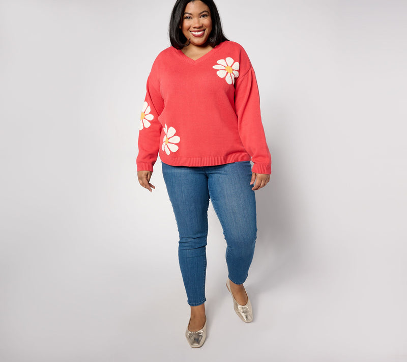 Peace Love World Garden Party Floral Sweater — View 3