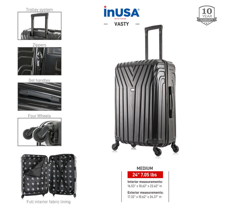 InUsa Vasty Lightweight Hardside Spinner 24 "Luggage — View 11