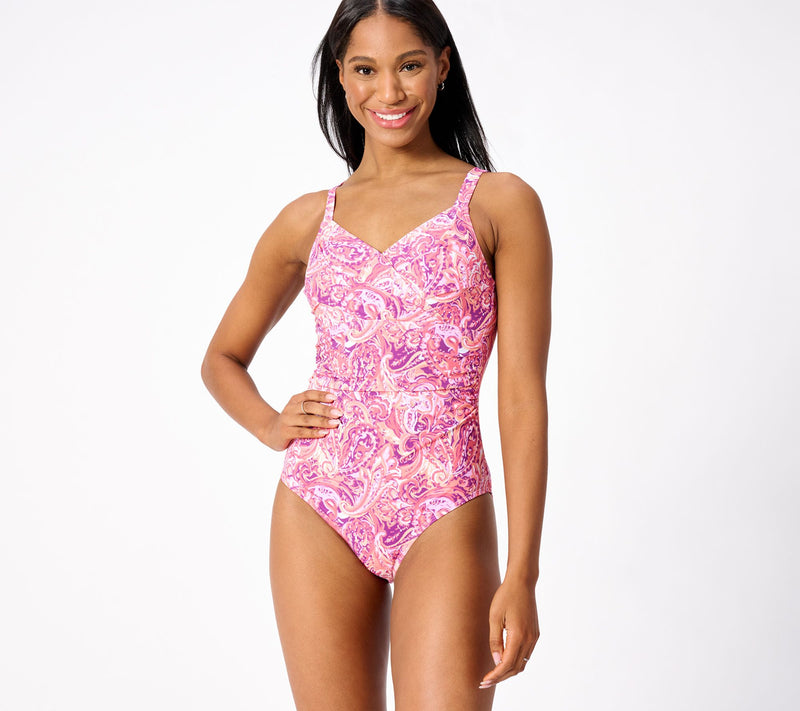Isaac Mizrahi Live! Bridgehampton One Piece Swimsuit UPF50 — View 16