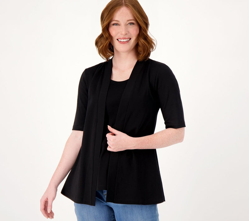 Isaac Mizrahi Live! Essentials Pima Cotton Layered Look — View 17