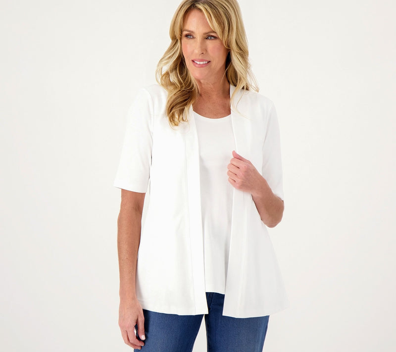 Isaac Mizrahi Live! Essentials Pima Cotton Layered Look — View 21