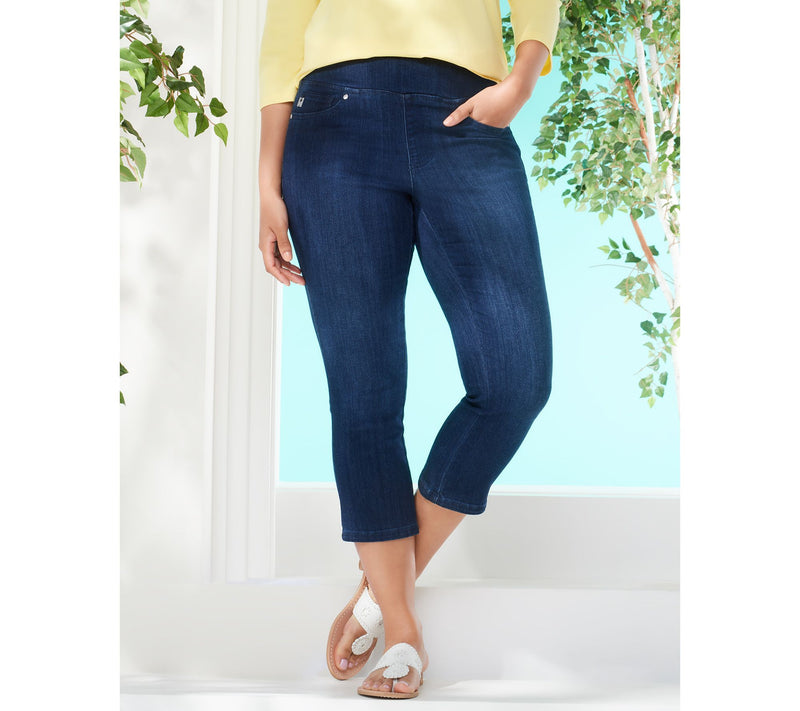 Belle by Kim Gravel Reg Primabelle Straight Leg Cropped Jean — View 14