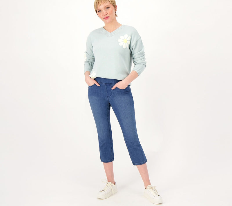 Belle by Kim Gravel Pet Primabelle Straight Leg Cropped Jean — View 13
