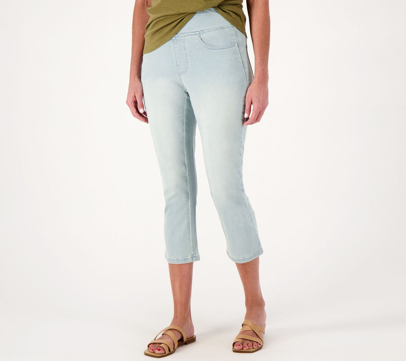 Belle by Kim Gravel Tall Primabelle Straight Leg Cropped Jean — View 7