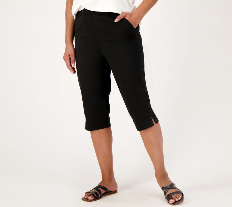 Denim & Co. EasyWear Twill Regular Relaxed Pull-On Skimmer — View 10