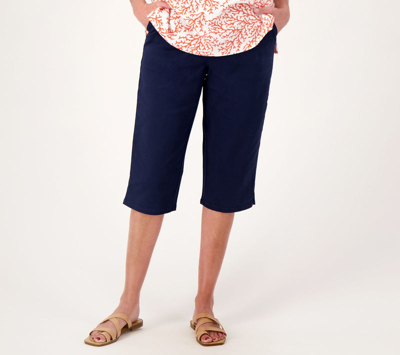 Denim & Co. EasyWear Twill Regular Relaxed Pull-On Skimmer — View 17