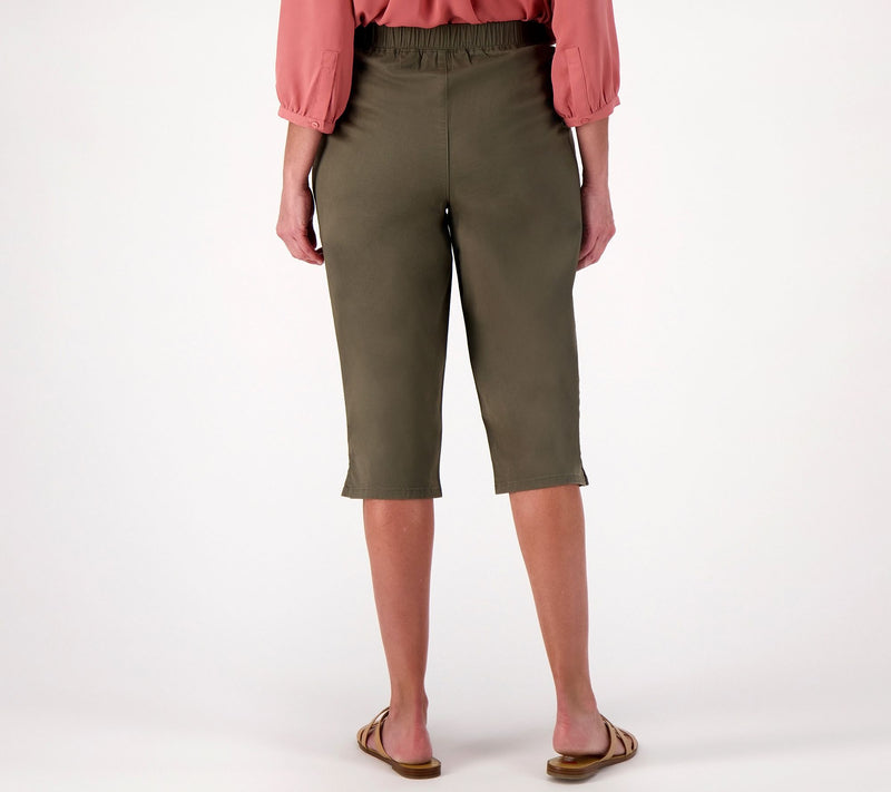 Denim & Co. EasyWear Twill Petite Relaxed Pull-On Skimmer — View 11