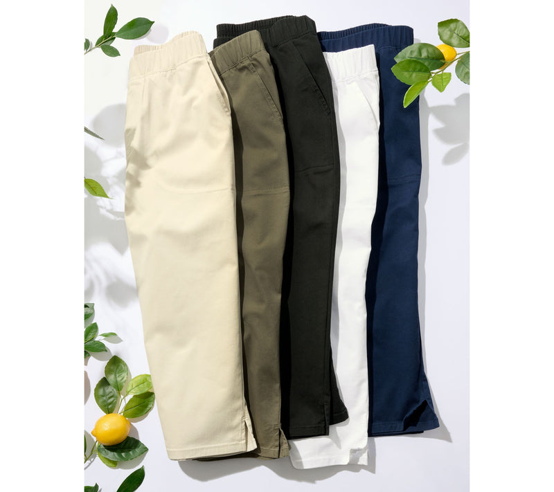Denim & Co. EasyWear Twill Petite Relaxed Pull-On Skimmer — View 15