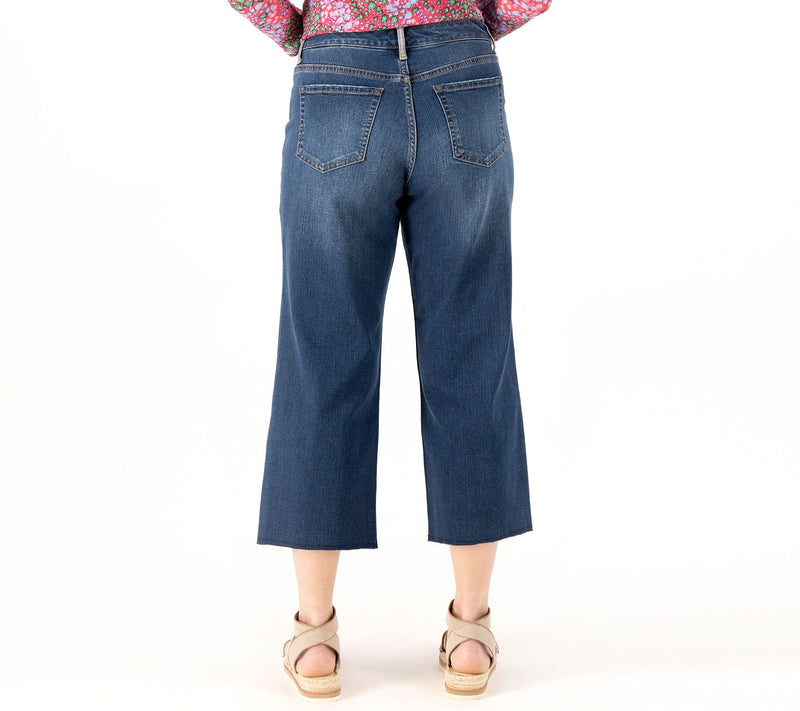 LOGO by Lori Goldstein Petite Wide Leg Jeans with Button Fly — View 6