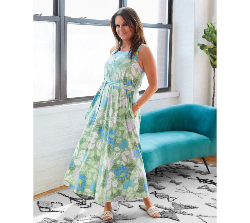 Cuddl Duds Regular Flexwear Paneled Maxi Dress — View 18