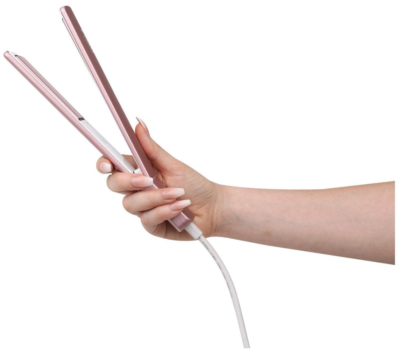 Aria Beauty Slim Straightener Lightweight Prest ige Hair Style — View 4