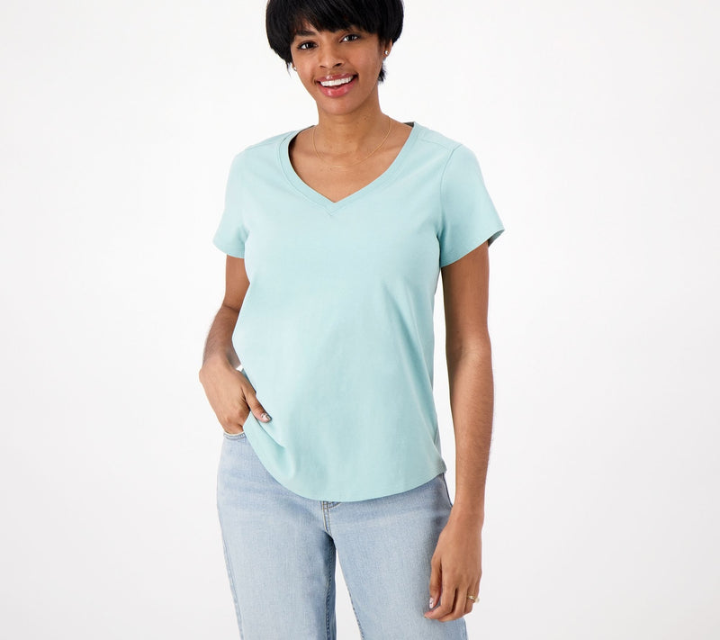 Encore by Idina Menzel Sweetheart Neck Short Sleeve Tee — Main view