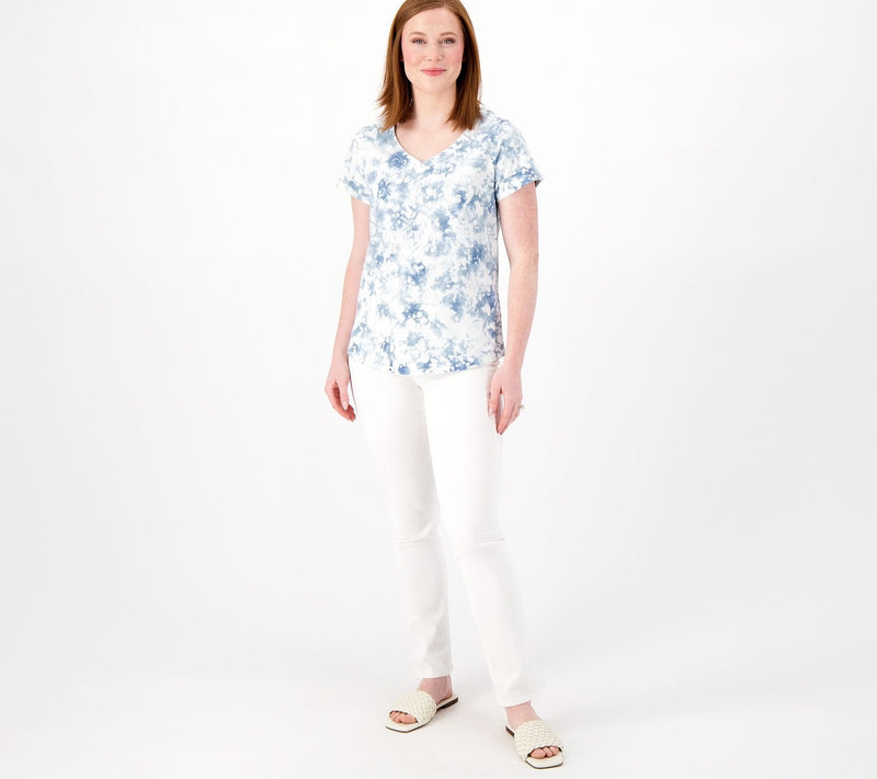 Encore by Idina Menzel Sweetheart Neck Short Sleeve Tee — View 3