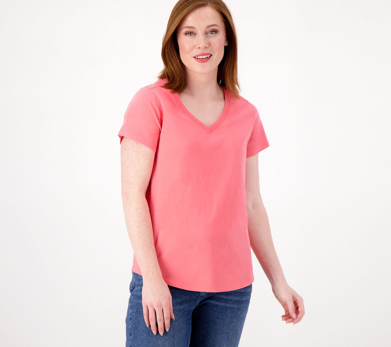 Encore by Idina Menzel Sweetheart Neck Short Sleeve Tee — View 8