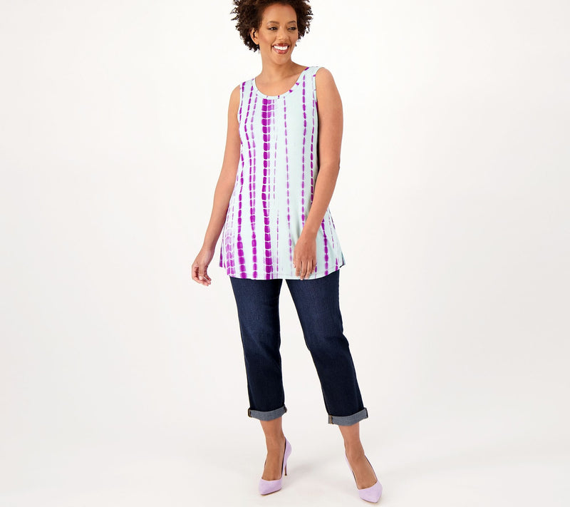 LOGO Layers by Lori Goldstein Hand Tie-Dye Tank Top — View 3