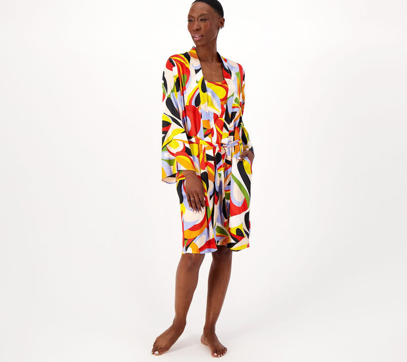 Tolani Collection Chemise and Wrap Robe Set — View 13