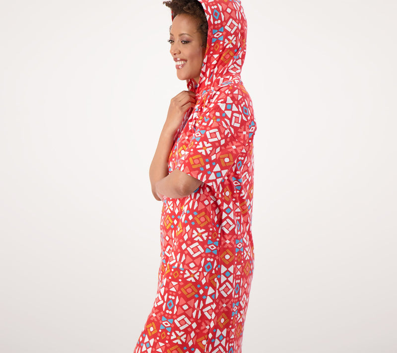 Stan Herman 100% Cotton Hooded Pullover Lounger — View 13
