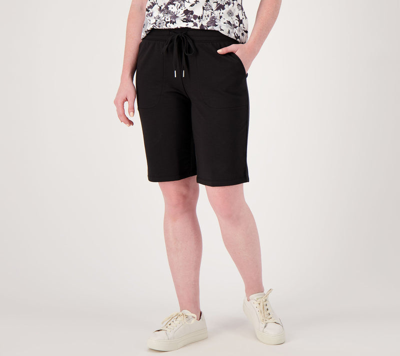 Denim & Co. Active French Terry Pull-On Bermuda Shorts — View 20