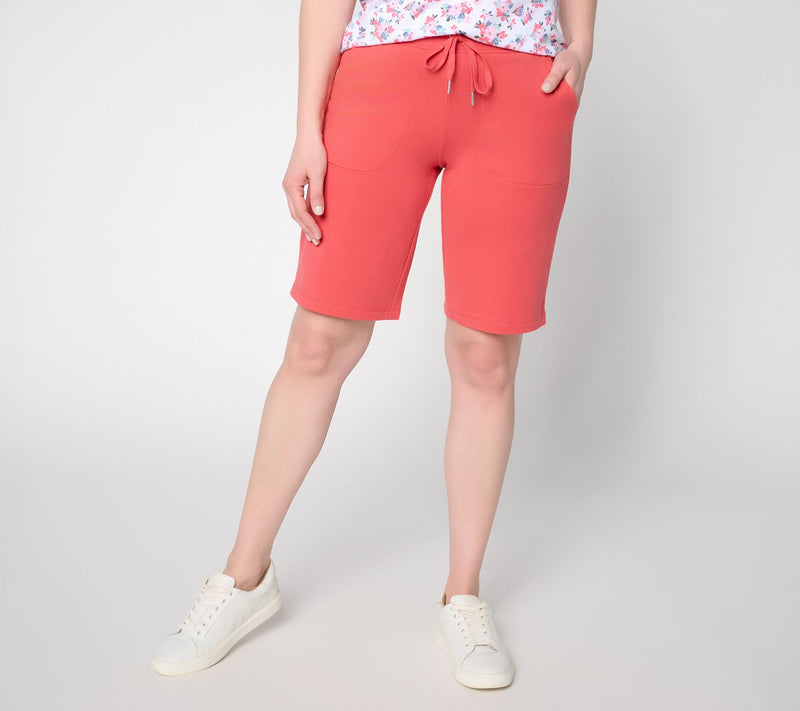 Denim & Co. Active French Terry Pull-On Bermuda Shorts — View 3