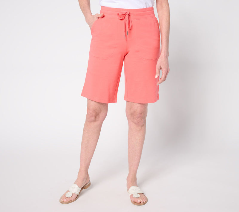 Denim & Co. Active French Terry Pull-On Bermuda Shorts — View 24