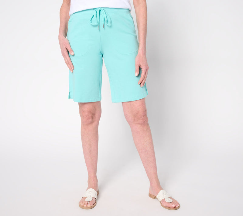 Denim & Co. Active French Terry Pull-On Bermuda Shorts — View 25