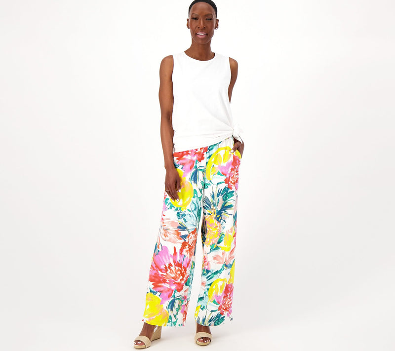 Denim & Co. Beach Jersey Regular Wide Leg Full Length Pant — View 13