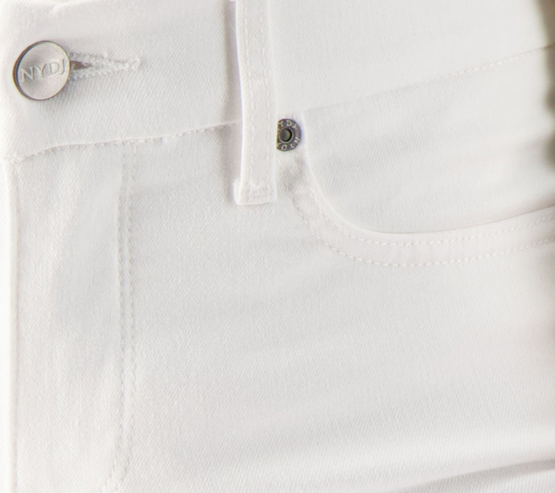NYDJ Waist-Match Marilyn Straight- Optic White — View 6