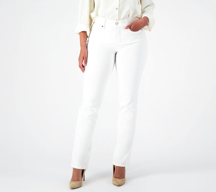 NYDJ Waist-Match Marilyn Straight- Optic White