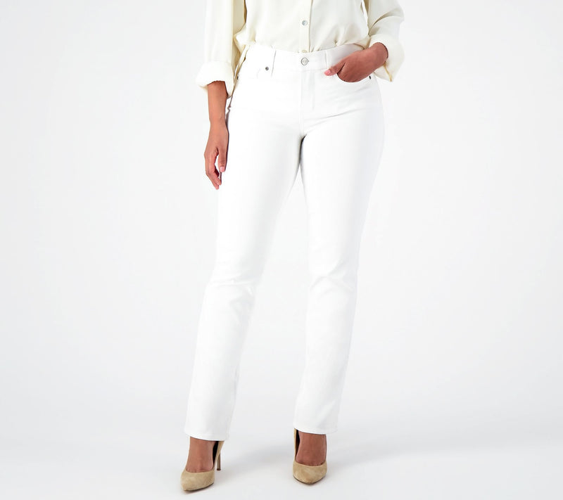 NYDJ Waist-Match Marilyn Straight- Optic White — Main view