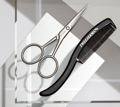 Tweezerman Moustache Scissors & Comb Set